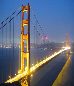 Golden Gate Bridge at Night San Francisco